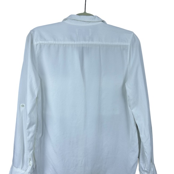Aritzia Babaton Utility Button Up Shirt XS Drapey Twill QuietLuxury Preppy - Picture 13 of 16